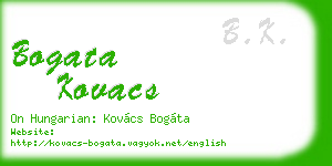 bogata kovacs business card