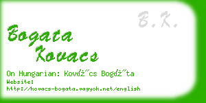 bogata kovacs business card